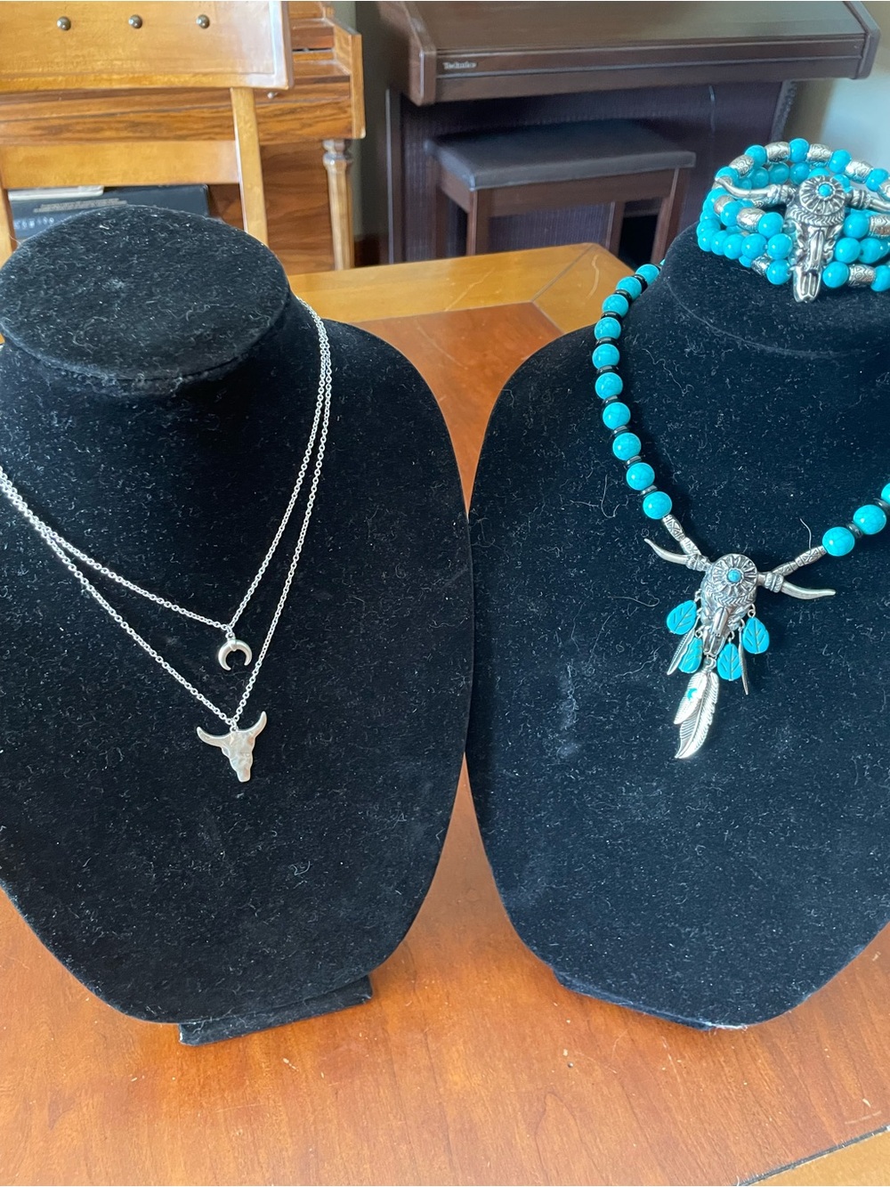 2 Southwestern Necklaces and 1 bracelet Unbranded